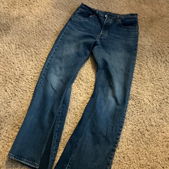 Blue Levi 501 flare rework jeans - Picture 3 of 6